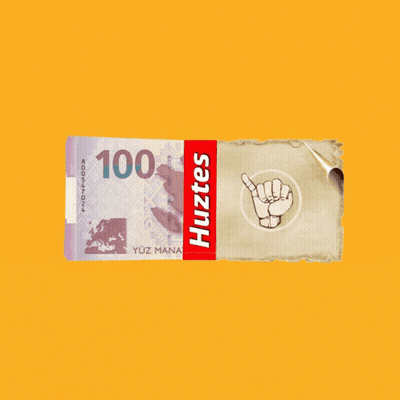 A 100 Dollar Bill With A Hand Giving The Thumbs Up GIF