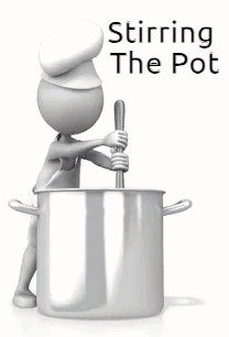 A 3D Man Is Stirring A Pot With A Spoon While Wearing A Chef Hat GIF