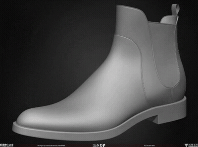 A 3D Model Of A Boot With The Word Gapf On The Bottom Right GIF