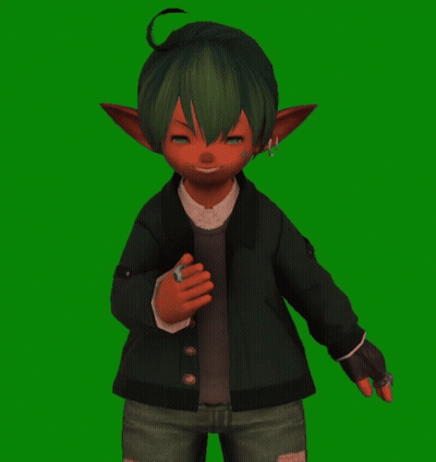 A 3D Model Of A Boy With A Green Background GIF