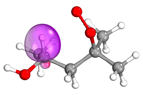 A 3D Model Of A Chemical Compound With A Purple Sphere In The Center GIF