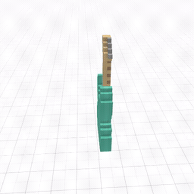 A 3D Model Of A Guitar With A Wooden Neck GIF