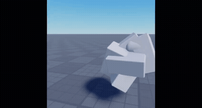 A 3D Model Of A Person Is Standing On A Tiled Floor . GIF