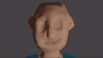 A 3D Model Of A Person With The Words Hello Child Written Below It GIF