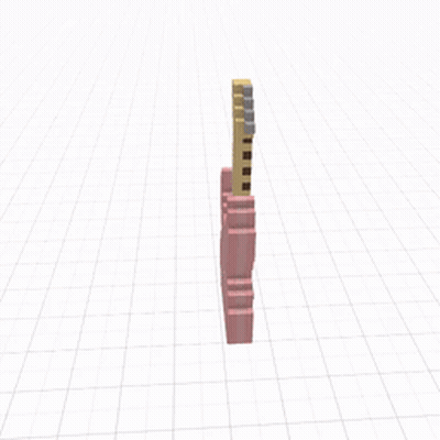 A 3D Model Of A Pink Electric Guitar On A White Background GIF