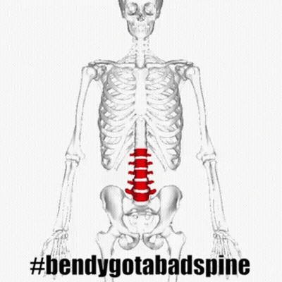 A 3D Model Of A Skeleton With A Red Spine GIF