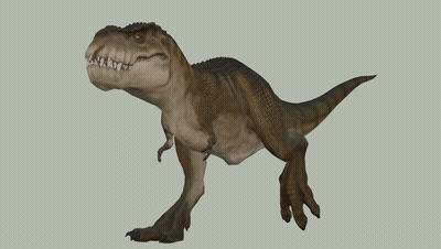 A 3D Model Of A T-Rex Dinosaur Walking GIF