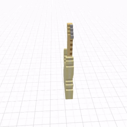 A 3D Model Of An Electric Guitar On A White Grid Background GIF