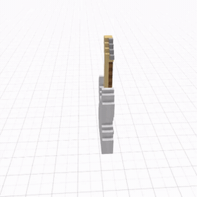 A 3D Model Of An Electric Guitar With A Wooden Neck GIF