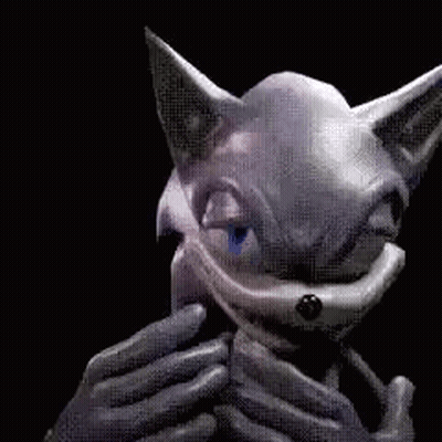 A 3D Rendering Of A Cartoon Character Smoking A Cigarette With A Black Background . GIF