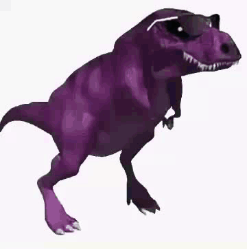 A 3D Rendering Of A T-Rex Dinosaur Walking On A White Background . GIF