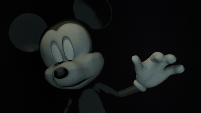 a 3d rendering of mickey mouse is waving his hand