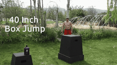 A 40 Inch Box Jump Is Shown In A Video GIF
