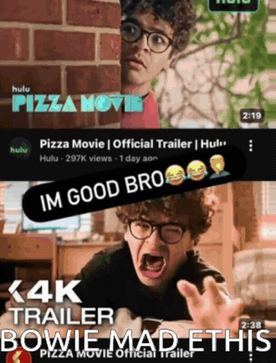 A 4K Trailer For The Pizza Movie Is Being Shown GIF