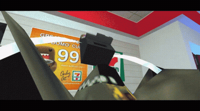 A 7 Eleven Advertisement With A Teddy Bear On It GIF