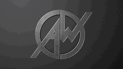 A And W Inside A Circle Cool Animated Logo  GIF