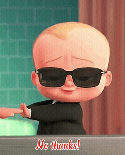 A Baby From The Boss Baby Is Wearing Sunglasses And Pointing GIF