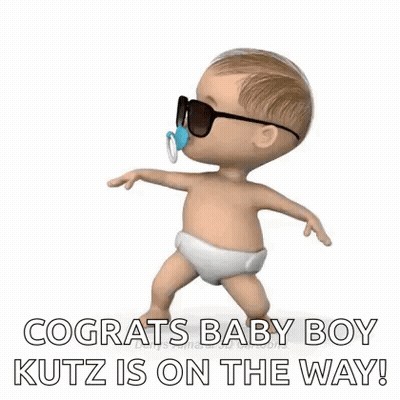 A Baby In A Diaper Is Wearing Sunglasses And A Pacifier In His Mouth . GIF