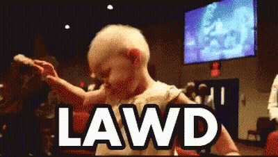 A Baby Is Being Held In Someone 'S Arms And The Word Lawd Is On The Bottom Right GIF