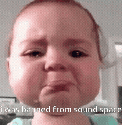 A Baby Is Crying And Saying I Was Banned From Sound Space GIF