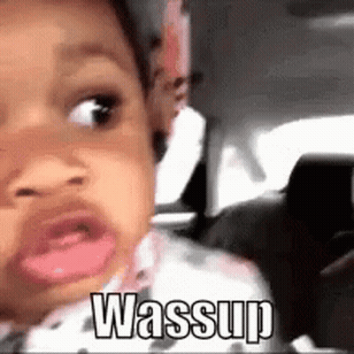 A Baby Is Making A Funny Face While Sitting In A Car . GIF