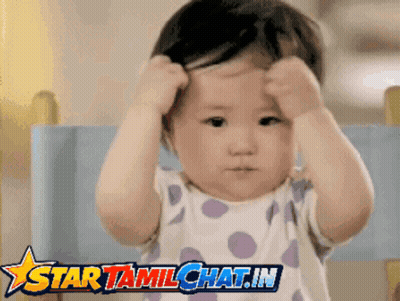 A Baby Is Standing In Front Of A Star Tamilchat.in Banner GIF