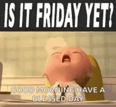 A Baby Is Yawning With A Good Morning Have A Blessed Day Message . GIF