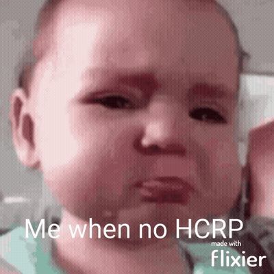 A Baby Making A Sad Face With The Words Me When No Hcrp Made With Flixier GIF