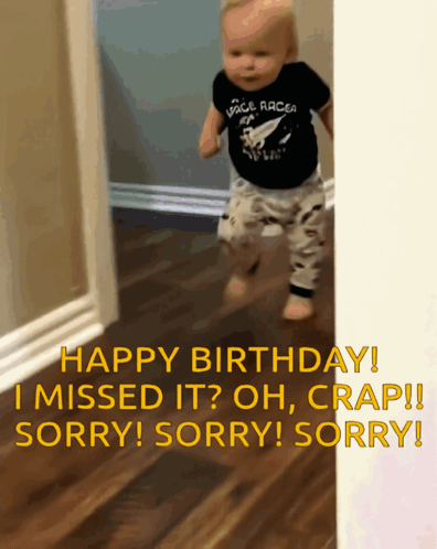A Baby Wearing A Shirt That Says Voice Racer Is Walking Down A Hallway GIF