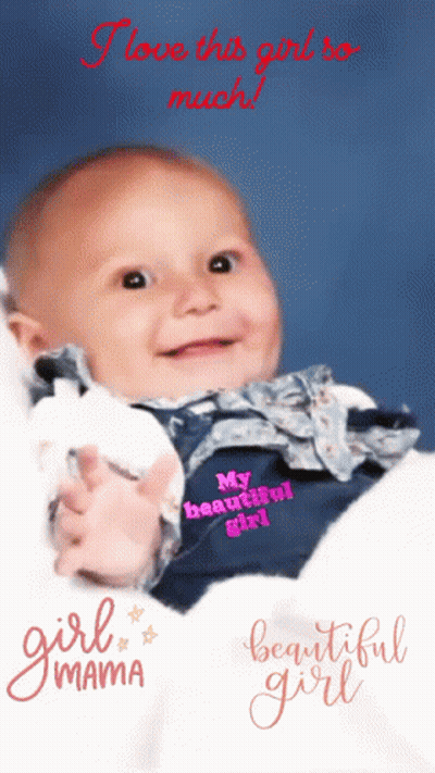A Baby With A Shirt That Says My Beautiful Girl On It GIF