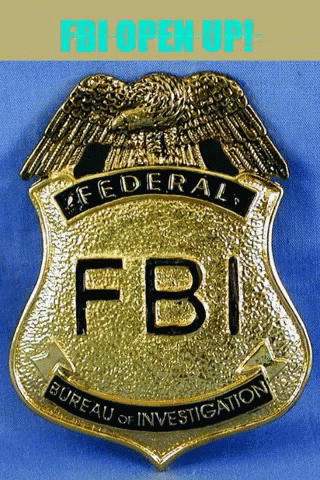 A Badge For The Federal Bureau Of Investigation Has An Eagle On It GIF