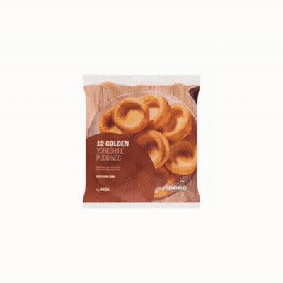 A Bag Of Bbc Yorkshire Puddings Is On A White Background GIF