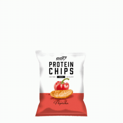a bag of protein chips with paprika flavor