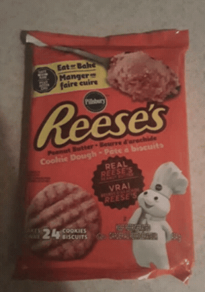 A Bag Of Reese 'S Peanut Butter Cookie Dough Has 24 Cookies In It GIF