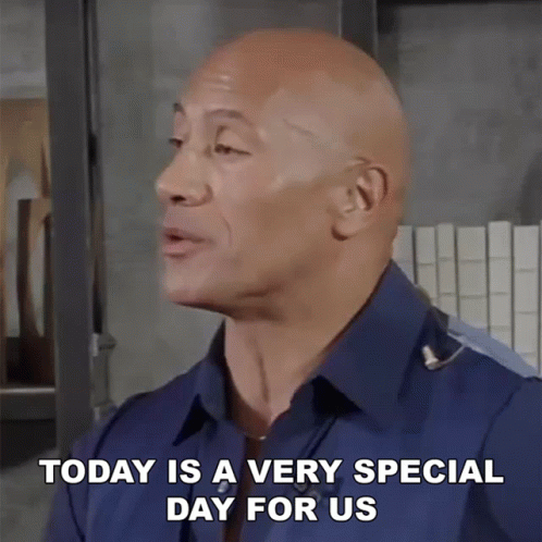 A Bald Man In A Blue Shirt Says Today Is A Special Day For Us GIF