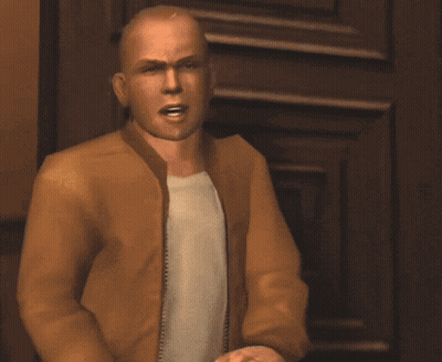A Bald Man In A Brown Jacket Is Standing In Front Of A Door And Says Yes Sir GIF