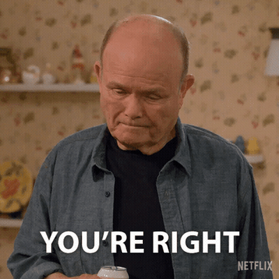 A Bald Man In A Denim Shirt Is Holding A Can Of Beer And Says You 'Re Right GIF