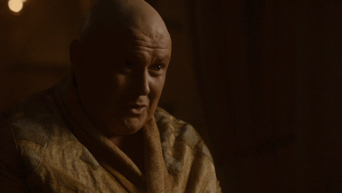 A Bald Man In A Robe With The Words Well Played My Lord Hand Below Him GIF