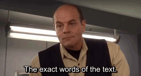 A Bald Man In A Vest Is Saying The Exact Words Of The Text GIF