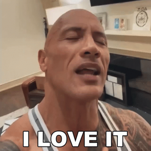 A Bald Man Says " I Love It " In Front Of His Eyes GIF