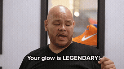 A Bald Man Says " Your Glow Is Legendary " GIF