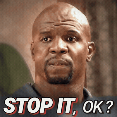 A Bald Man With A Beard And The Words Stop It Ok GIF