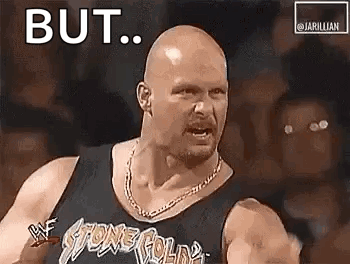 A Bald Man With A Beard Is Wearing A Black Tank Top And A Chain Around His Neck . GIF