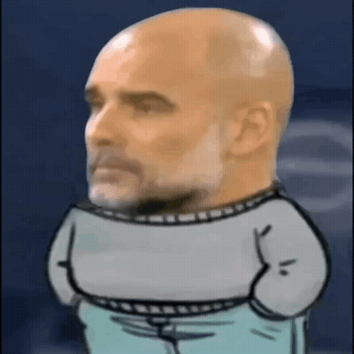 A Bald Man With A Beard Is Wearing A White Shirt GIF