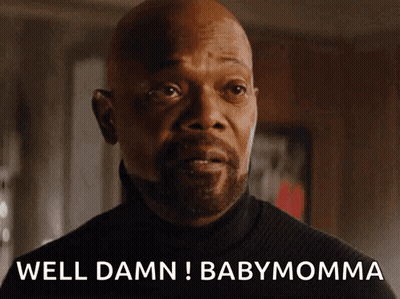 A Bald Man With A Beard Says Well Damn Babymommy GIF