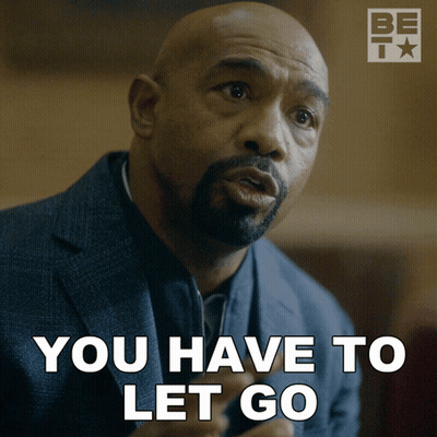 A Bald Man With A Beard Says You Have To Let Go GIF
