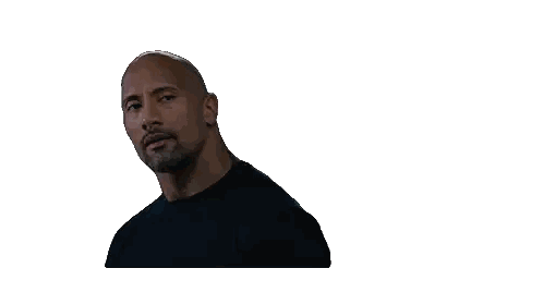 A Bald Man With A Beard Wearing A Black Shirt Looks Over His Shoulder Sticker