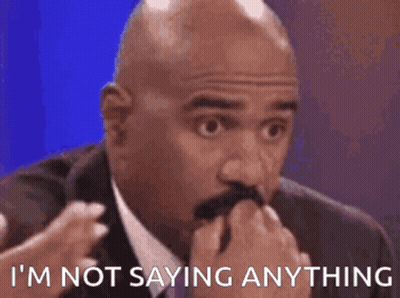 A Bald Man With A Mustache Is Saying I 'M Not Saying Anything . GIF