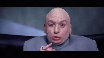 A Bald Man With A Ring On His Finger Is Pointing GIF