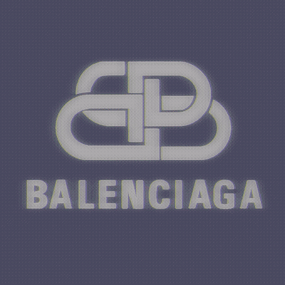 A Balenciaga Logo On A Dark Green Background GIF